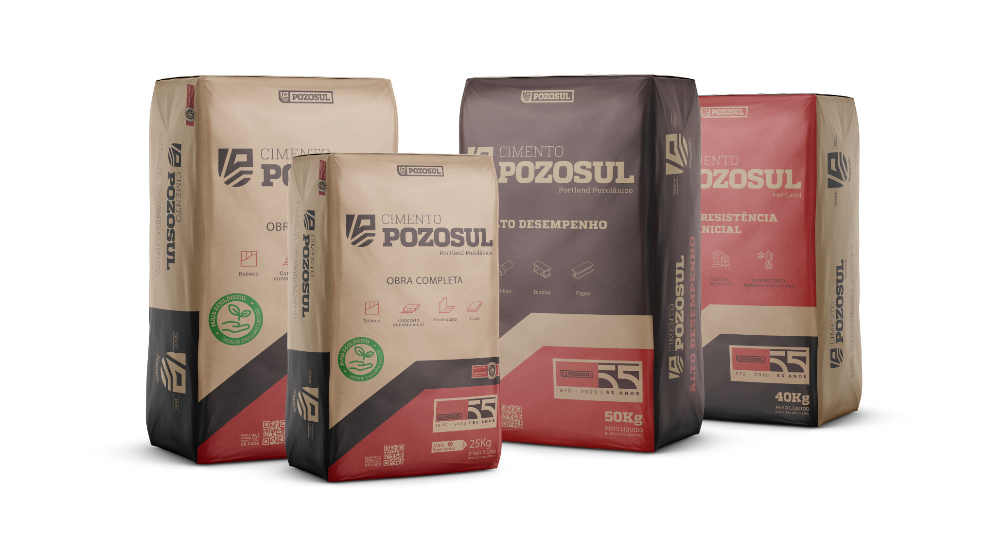 Família de produtos Pozosul — 55 anos